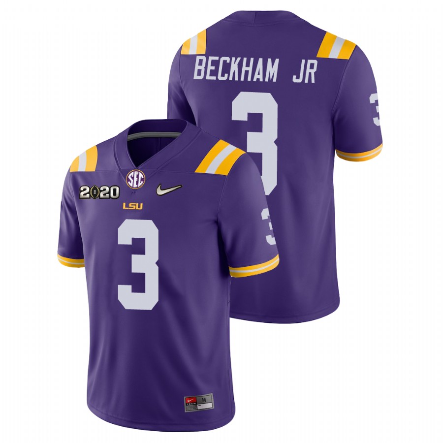 Men's Purple LSU Tigers Odell Beckham Jr College Football Game Jersey