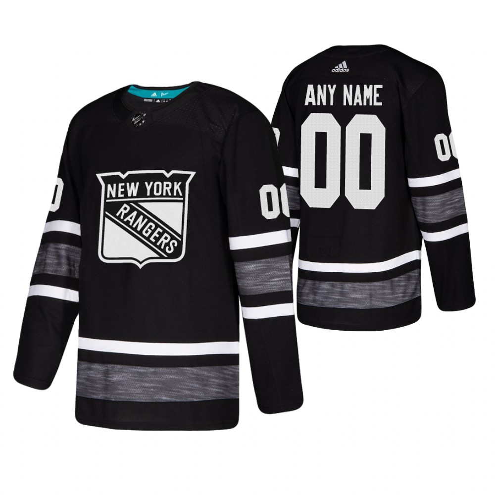 Men's Rangers #00 Custom Black 2019 NHL All-Star Authentic Jersey