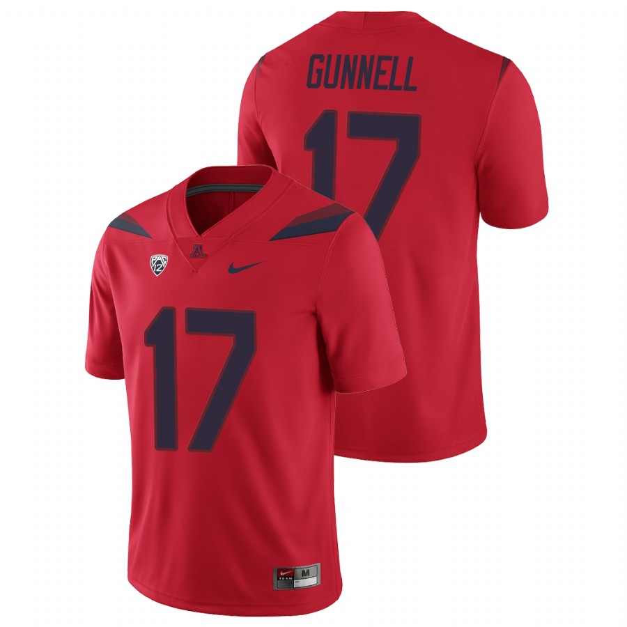 Men's Red Arizona Wildcats Grant Gunnell College Football Alternate Game Jersey