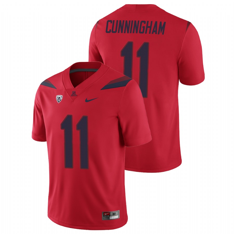 Men's Red Arizona Wildcats Tayvian Cunningham College Football Alternate Game Jersey