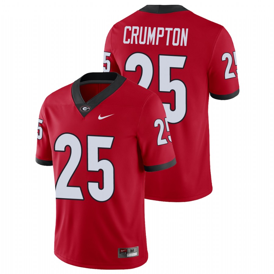 Men's Red Georgia Bulldogs Ahkil Crumpton College Football Alumni Player Jersey