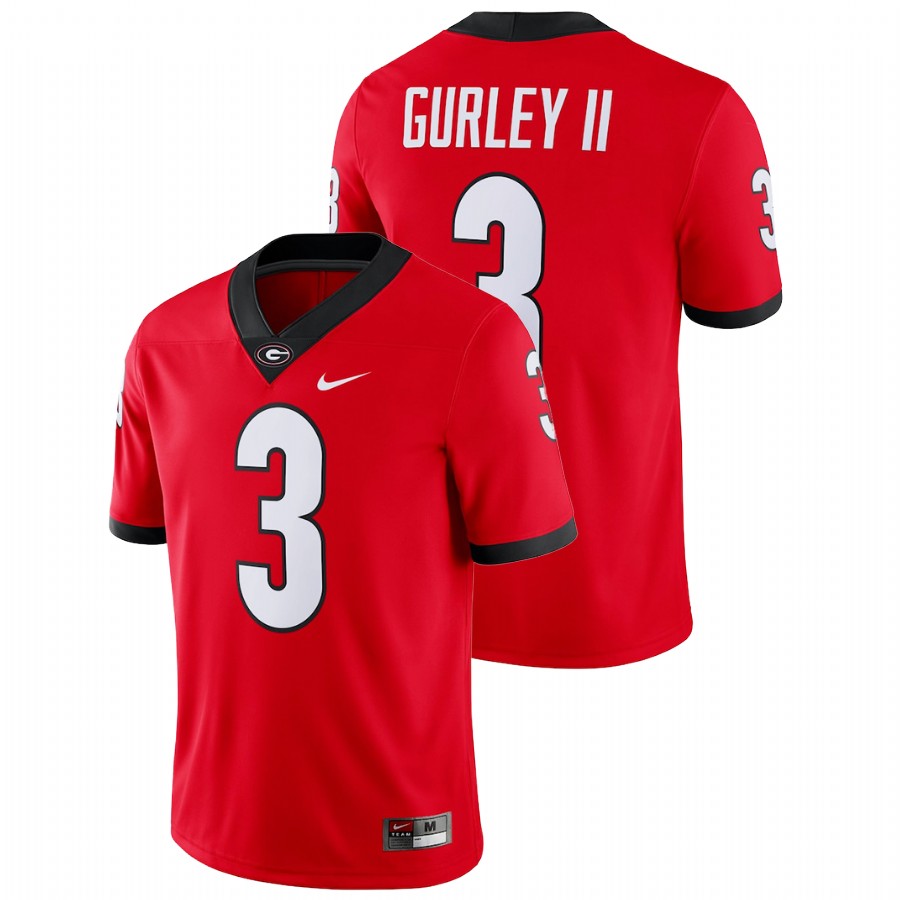 Men's Red Georgia Bulldogs Todd Gurley II Game College Football Jersey