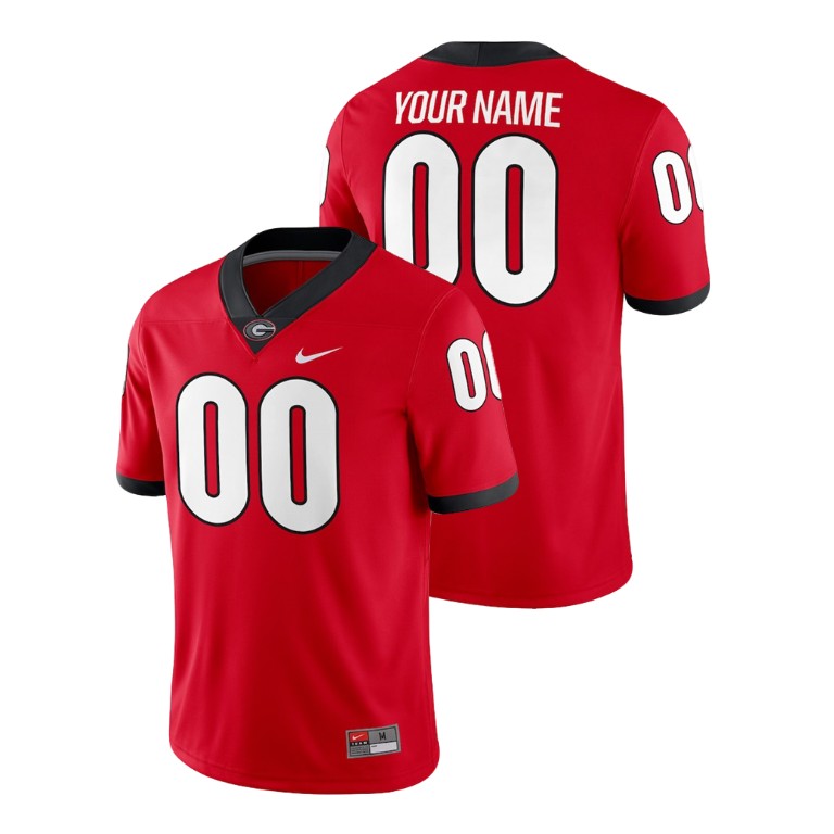 Men's Red Nike Custom College Football Georgia Bulldogs 2018 Game Jersey