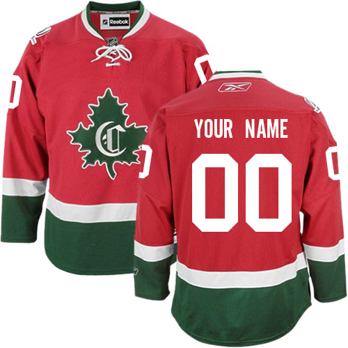 Men's Reebok Montreal Canadiens Customized Authentic Red New CD NHL Jersey