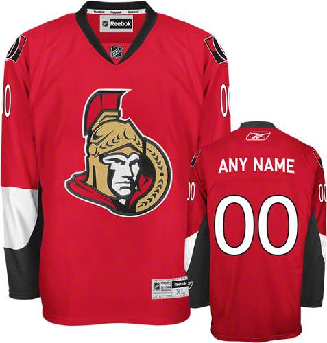 Men's Reebok Ottawa Senators Customized Authentic Red Home NHL Jersey