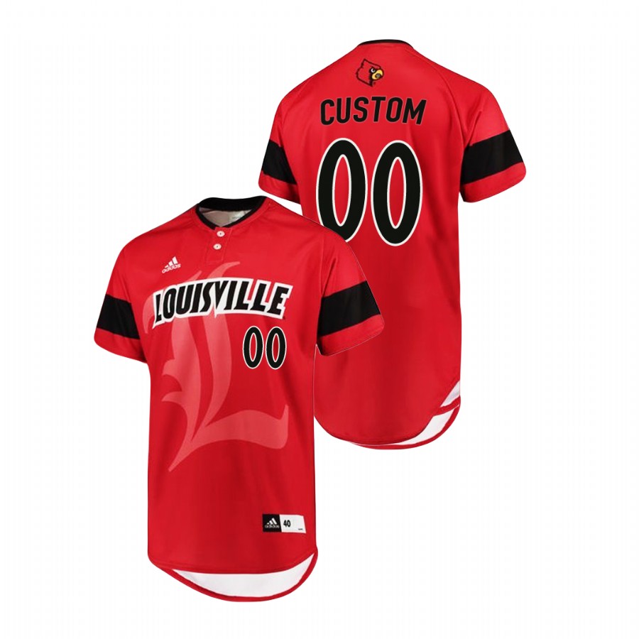 Men's Replica Louisville Cardinals Custom Baseball Jersey Red