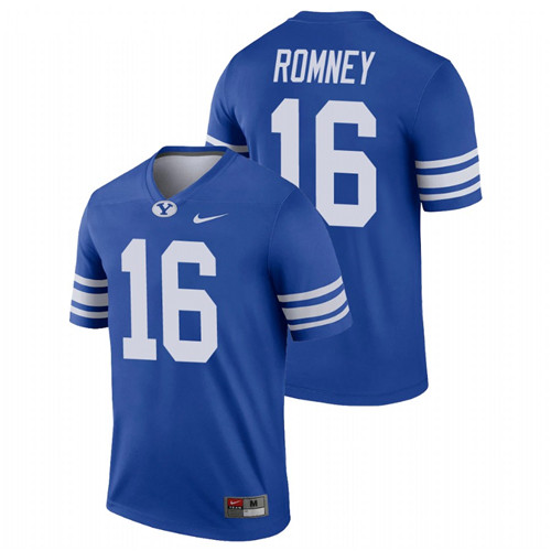 Men's Royal BYU Cougars Baylor Romney College Football Alumni Legend Jersey