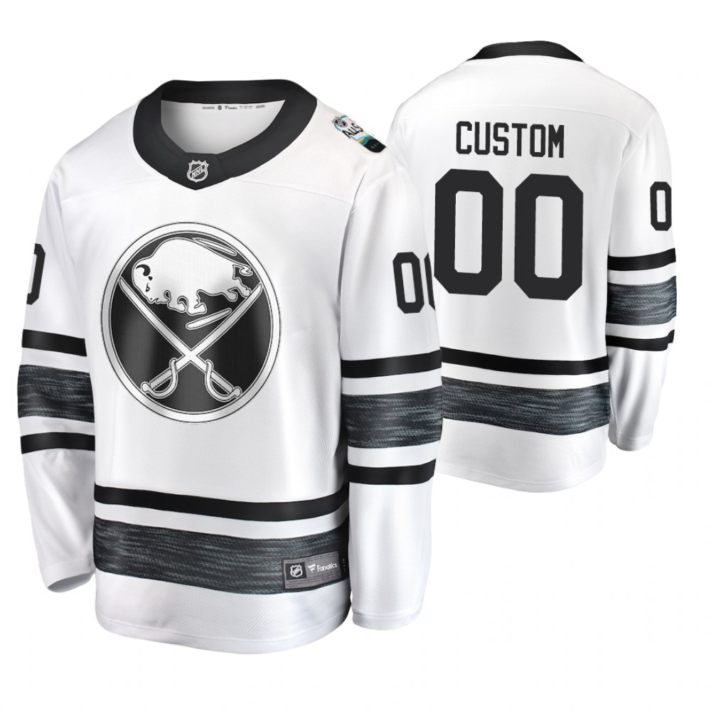 Men's Sabres #00 Custom White 2019 NHL All-Star Jersey
