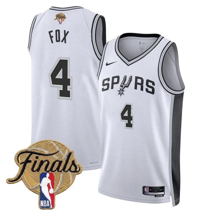 Men's San Antonio Spurs 2026 Finals Swingman Jersey #4 DE'AARON FOX