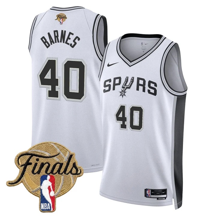 Men's San Antonio Spurs 2026 Finals Swingman Jersey #40 HARRISON BARNES