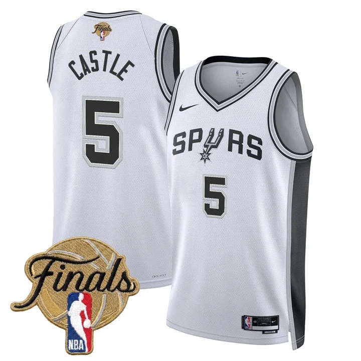 Men's San Antonio Spurs 2026 Finals Swingman Jersey #5 STEPHON CASTLE