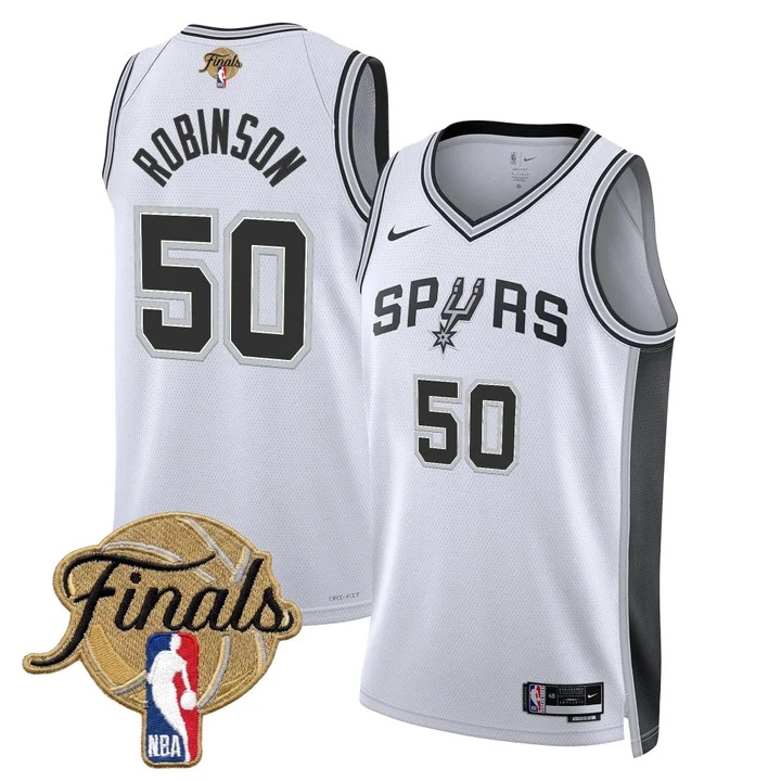 Men's San Antonio Spurs 2026 Finals Swingman Jersey #50 DAVID ROBINSON