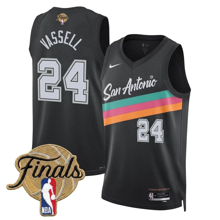 Men's San Antonio Spurs 2026 Finals Swingman Jersey CITY 25-26 #24 DEVIN VASSELL