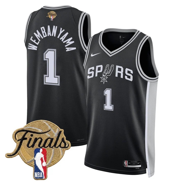 Men's San Antonio Spurs 2026 Finals Swingman Jersey ICON #1 VICTOR WEMBANYAMA