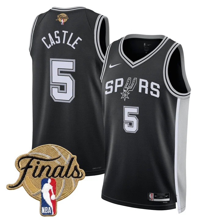 Men's San Antonio Spurs 2026 Finals Swingman Jersey ICON #5 STEPHON CASTLE