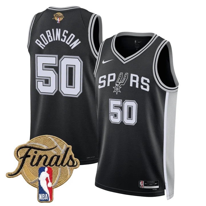 Men's San Antonio Spurs 2026 Finals Swingman Jersey ICON #50 DAVID ROBINSON