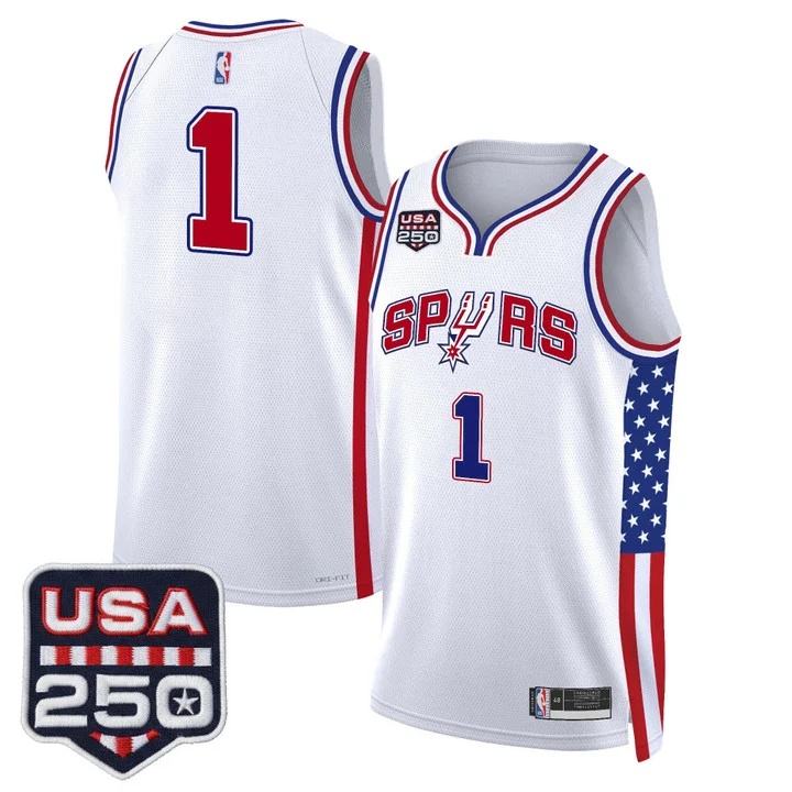 Men's San Antonio Spurs America 250 Edition Swingman Jersey #1