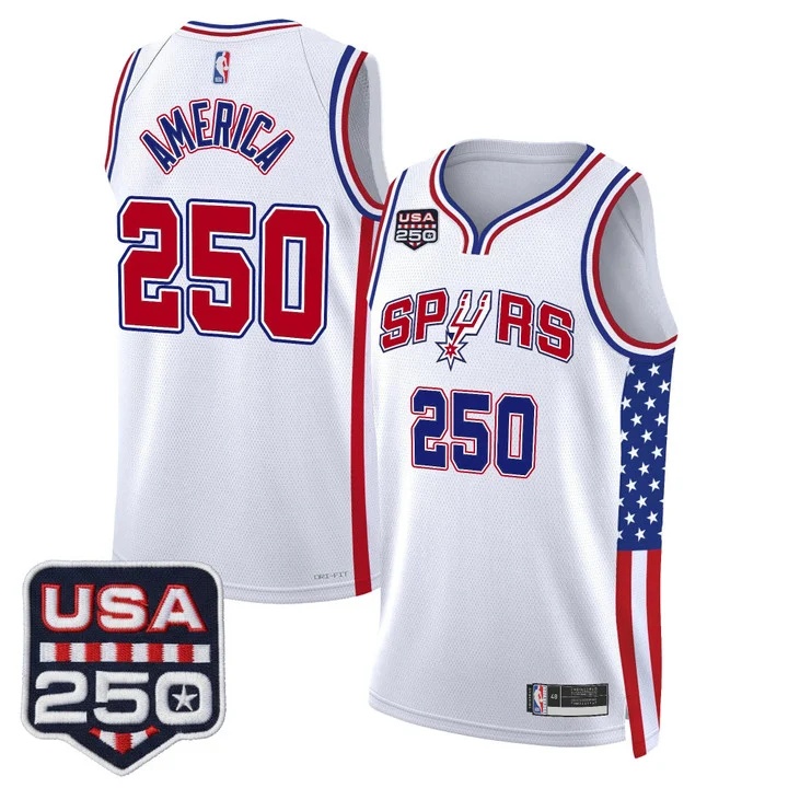 Men's San Antonio Spurs America 250 Edition Swingman Jersey #250 AMERICA