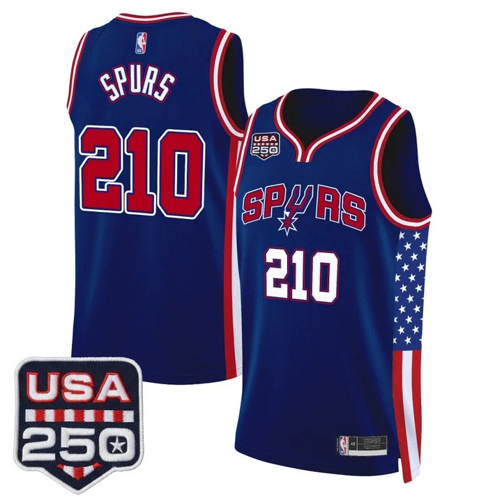 Men's San Antonio Spurs America 250 Edition Swingman Jersey ROYAL #210 SPURS