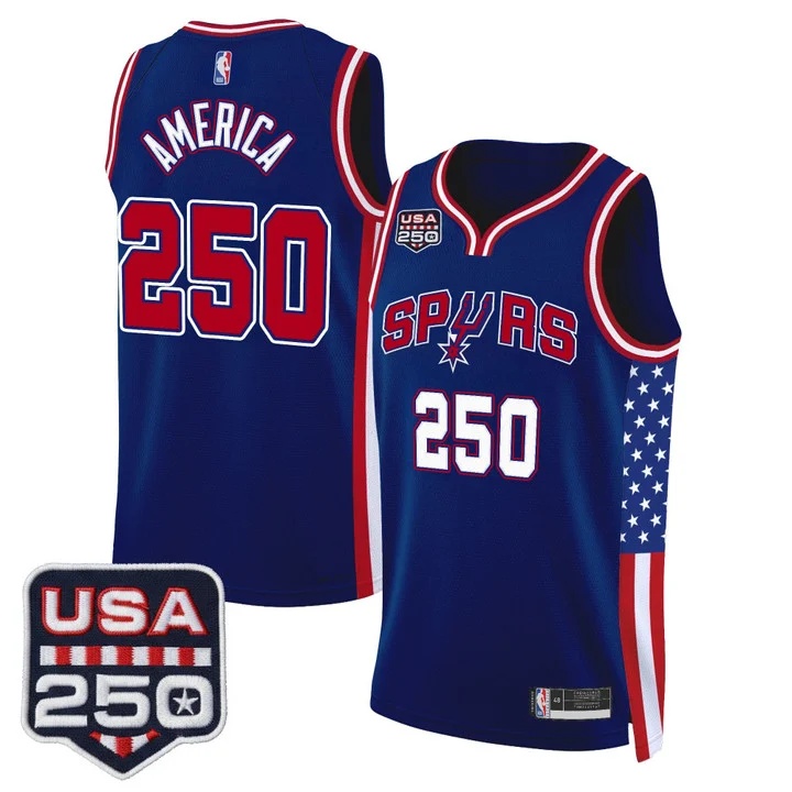 Men's San Antonio Spurs America 250 Edition Swingman Jersey ROYAL #250 AMERICA