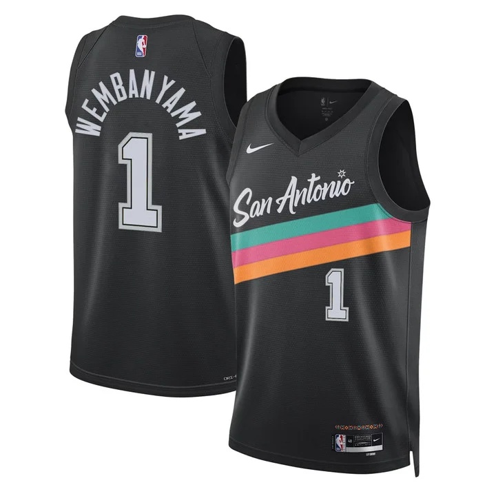 Men's San Antonio Spurs Jersey Collection CITY #1 VICTOR WEMBANYAMA