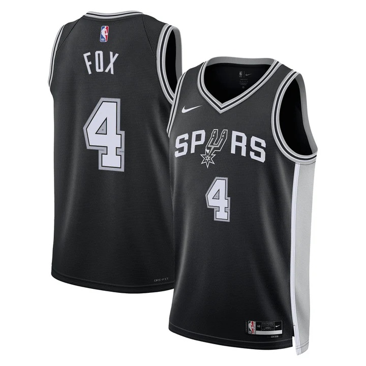 Men's San Antonio Spurs Jersey Collection ICON #4 DE'AARON FOX