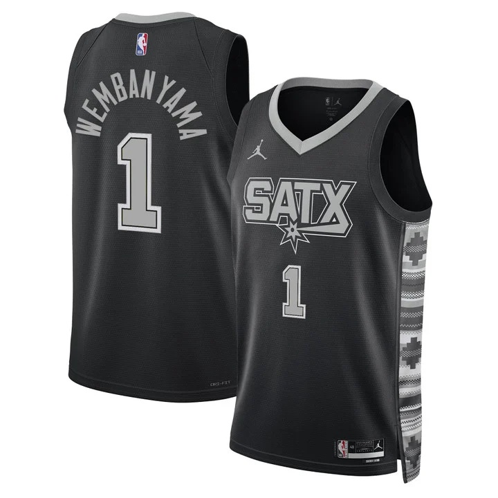 Men's San Antonio Spurs Jersey Collection STATEMENT #1 VICTOR WEMBANYAMA