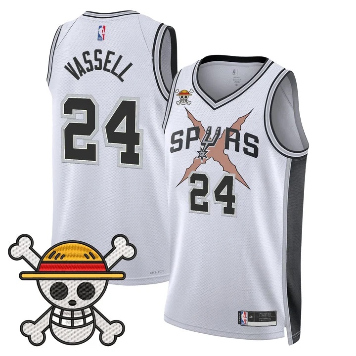 Men's San Antonio Spurs x One Piece Jersey Collection #24 DEVIN VASSELL