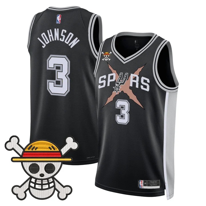 Men's San Antonio Spurs x One Piece Jersey Collection ICON #3 KELDON JOHNSON