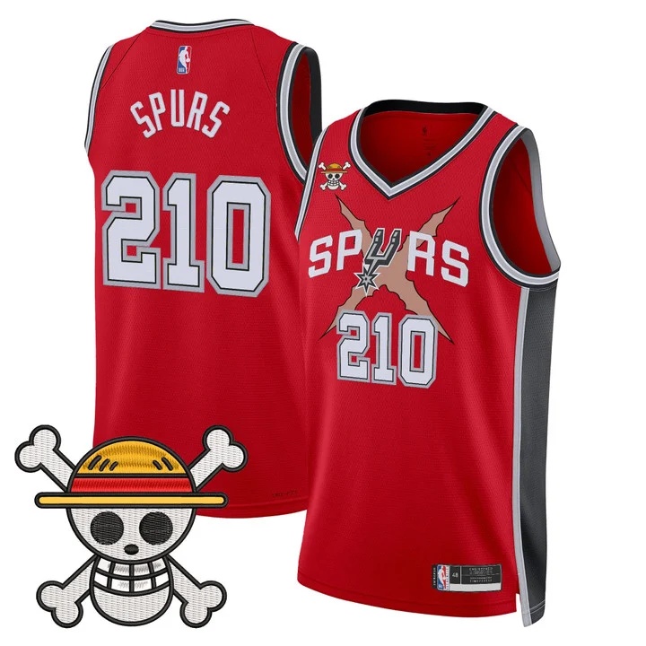 Men's San Antonio Spurs x One Piece Jersey Collection RED #210 SPURS