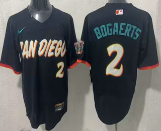 Men's San Diego Padres #2 Xander Bogaerts Black 2026 City Connect Stadium Jersey