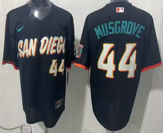 Men's San Diego Padres #44 Joe Musgrove Black 2026 City Connect Stadium Jersey