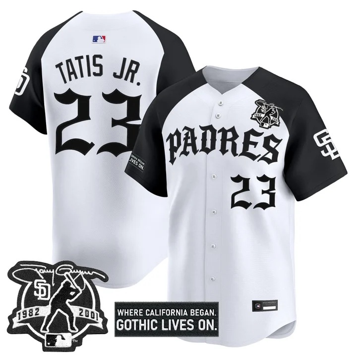 Men's San Diego Padres 'Old English Edition' Vapor Premier Limited Jersey ALTERNATE #23 FERNANDO TATIS JR.