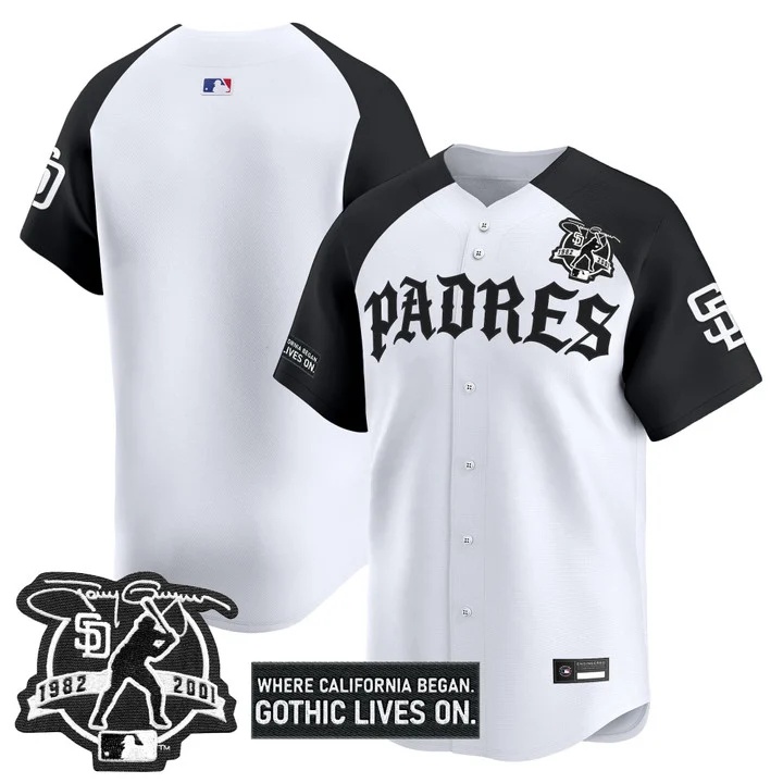 Men's San Diego Padres 'Old English Edition' Vapor Premier Limited Jersey ALTERNATE BLANK