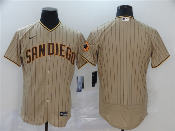 Men's San Diego Padres Blank Nike Tan Brown Alternate Team Jersey