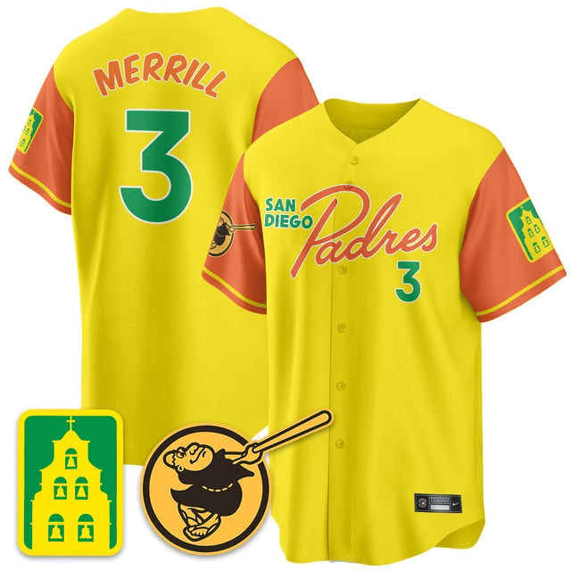 Men's San Diego Padres City Connect City Concept Jersey #3 JACKSON MERRILL