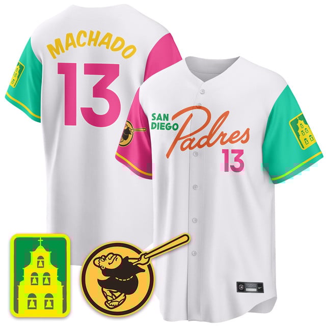 Men's San Diego Padres City Connect City Concept Jersey CITY CONNECT#13 MANNY MACHADO
