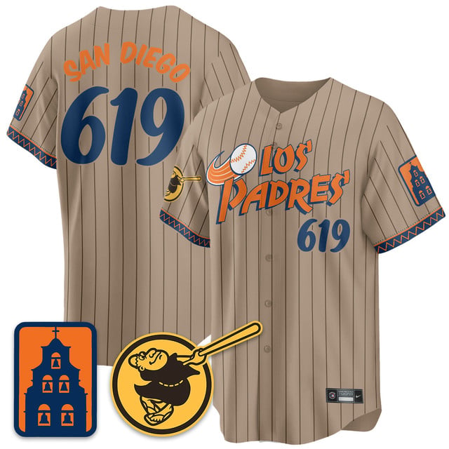 Men's San Diego Padres City Connect City Concept Jersey KHAKI #619 SAN DIEGO