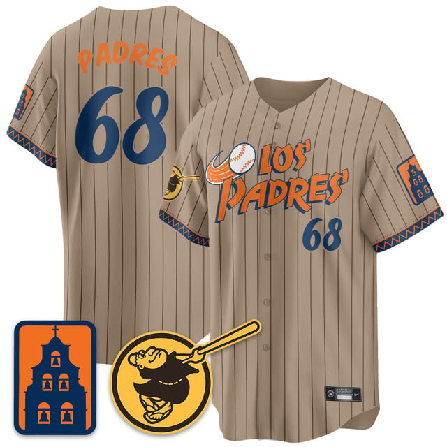 Men's San Diego Padres City Connect City Concept Jersey KHAKI #68 PADRES