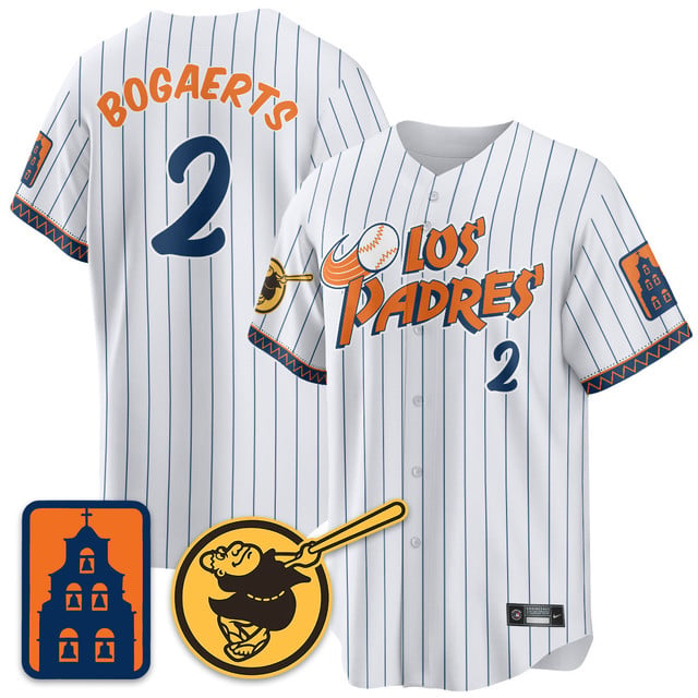 Men's San Diego Padres City Connect City Concept Jersey WHITE #2 XANDER BOGAERTS