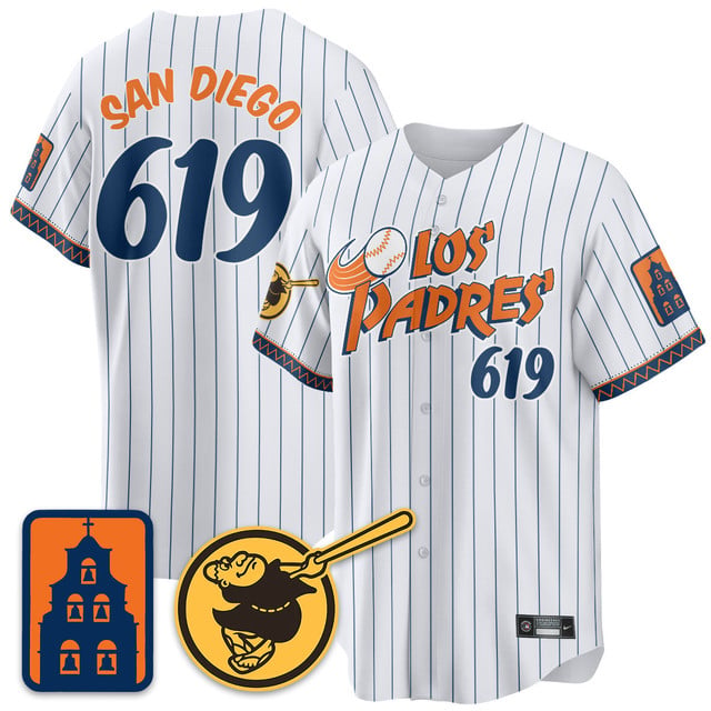 Men's San Diego Padres City Connect City Concept Jersey WHITE #619 SAN DIEGO