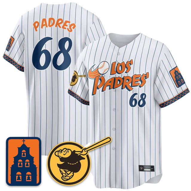 Men's San Diego Padres City Connect City Concept Jersey WHITE #68 PADRES
