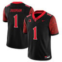Men's San Diego State Football 2025 Limited Jersey - All Stitched Black Chris Johnson - 1