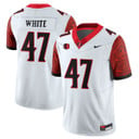 Men's San Diego State Football 2025 Limited Jersey - All Stitched White Trey White - 47