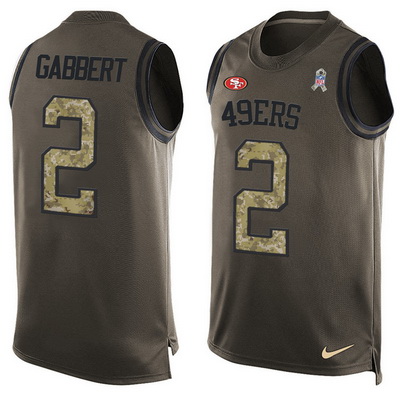 Men's San Francisco 49ers #41 Antoine Bethea Green Salute to Service Hot Pressing Player Name & Number Nike NFL Tank Top Jersey