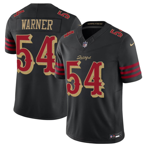 Men's San Francisco 49ers #54 Fred Warner Black 2025 F.U.S.E. a??Rivalriesa?? Vapor Limited Football Stitched Jersey