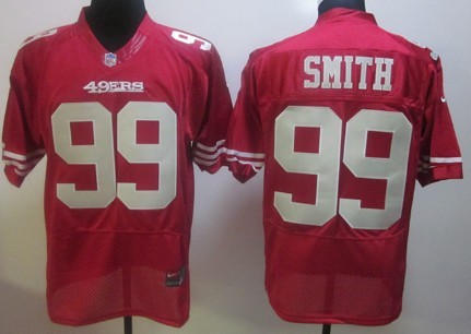 Men's San Francisco 49ers #99 Aldon Smith Red Nik Elite Jersey