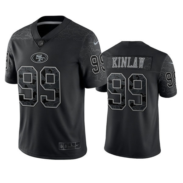 Men's San Francisco 49ers #99 Javon Kinlaw Black Rflctv Limited Jersey