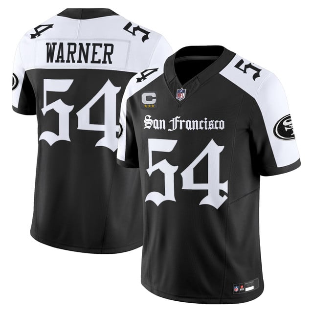 Men's San Francisco 49ers 'Gothic Edition' Vapor Limited Jersey ALTERNATE#54 FRED WARNER