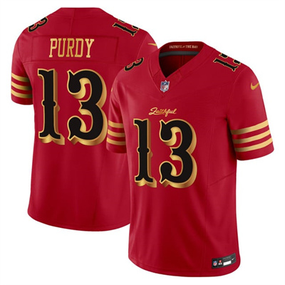 Men's San Francisco 49ers 2025 “Rivalries” Vapor Limited Jersey red #13 Brock Purdy